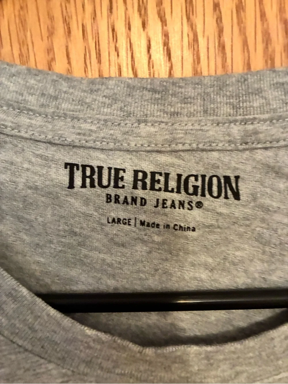 True Religion Gray Short-Sleeve Logo Graphic Tee